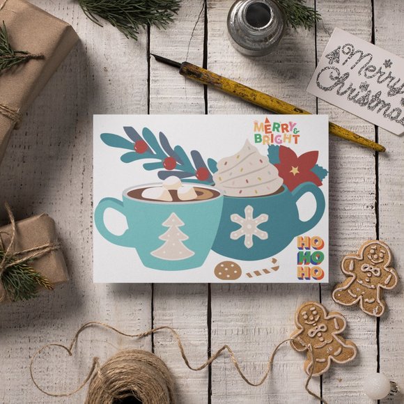 Handmade Variety pack of 4 Christmas Greeting Cards with different designs NWT - Picture 2 of 5